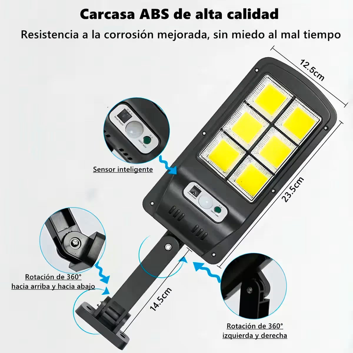 Lámpara Solar LED para Exteriores con Sensor