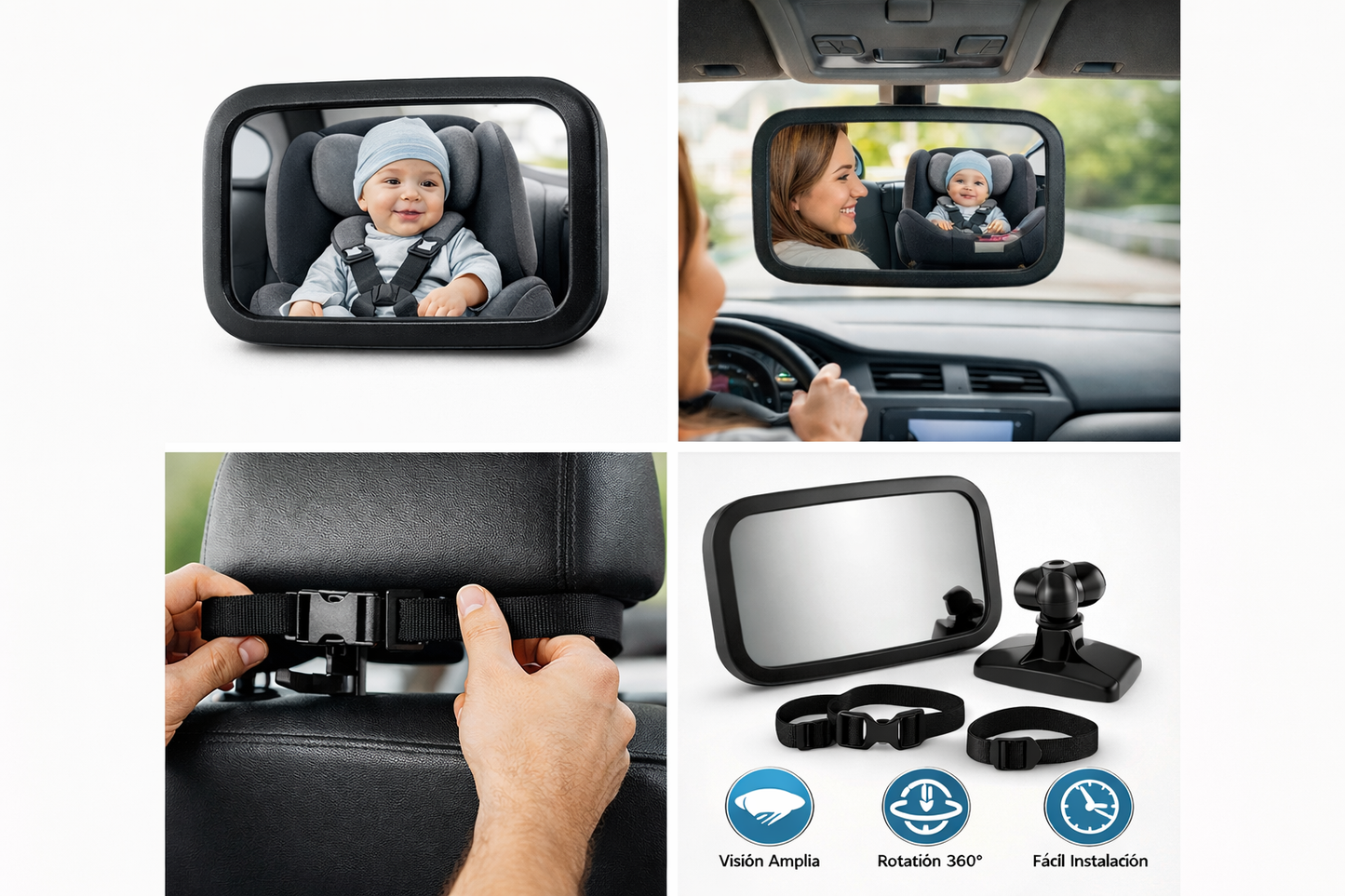 Espejo de seguridad para bebé 👶🚗