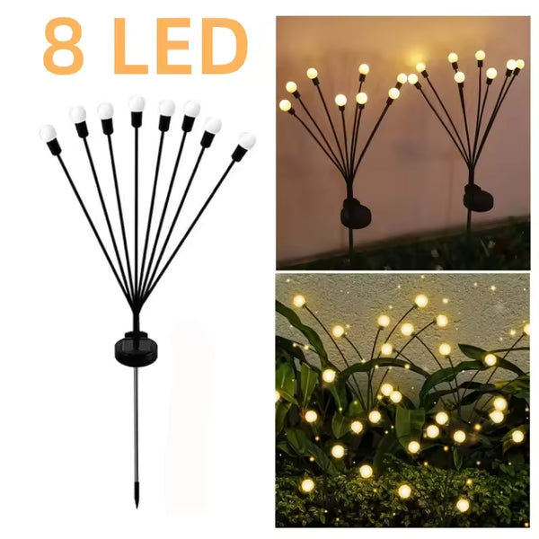 Luces Mágicas Jardín Solar Efecto Luciérnaga Nocturno