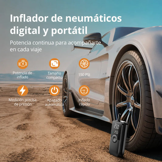 Inflador Portátil Digital Carsun Pro